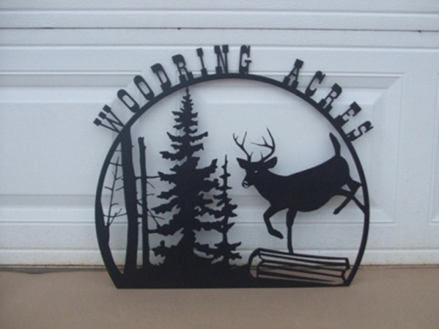 custom metal deer signs