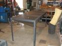 end shot the sheet metal is 16 guage the leg supports not installed yet - Click to enlarge